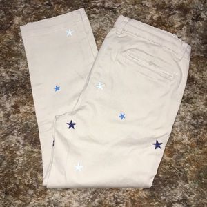 RUUM girls khaki pants with stars.